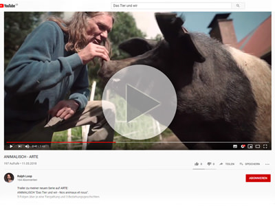 Trailer zu arte animalisch - Das Tier und Wir, YouTube-Link